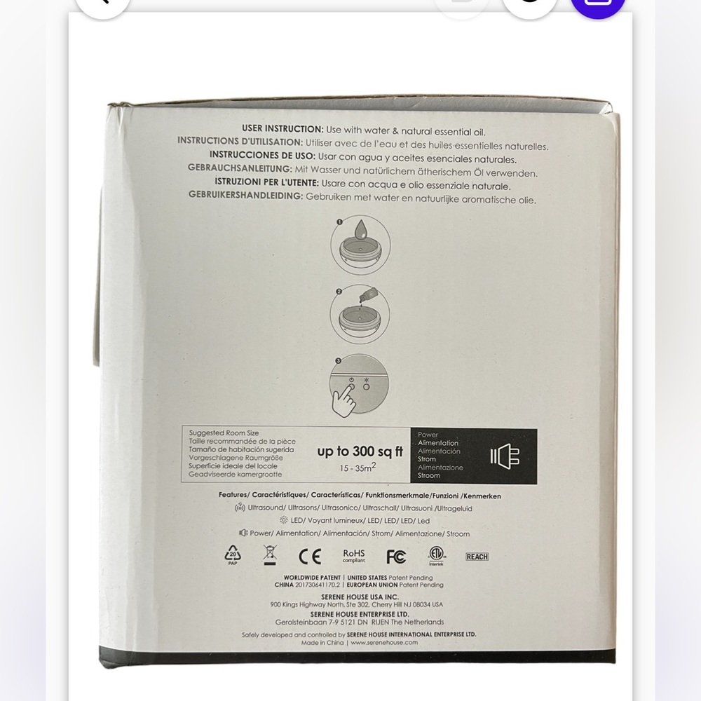 SERENE HOUSE Ultrasonic Cool Mist Macaron Aromatherapy Diffuser - Picture 6 of 6